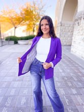 Load image into Gallery viewer, Purple Pocket Blazer By Skies Are Blue
