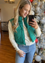 Load image into Gallery viewer, Green Puffer Vest
