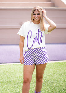 Vintage Cats Script Tee