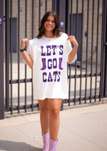 Load image into Gallery viewer, Let&#39;s Go Cats T-Shirt Dress
