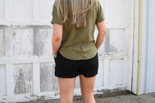 Load image into Gallery viewer, Black High Waisted Drawstring Shorts
