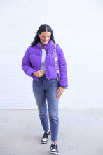 Load image into Gallery viewer, Purple Corduroy Puffer Jacket
