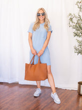 Load image into Gallery viewer, Light Blue Ribbed Dress
