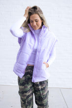 Load image into Gallery viewer, Oversized Puffer Vest Lavender
