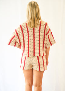 Open Knit Sweater Shorts