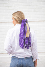 Load image into Gallery viewer, Powercat + Paiselys Saturday Tie Scarf - Purple
