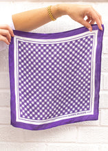 Load image into Gallery viewer, KSU Gingham Silk Hankerchief
