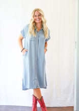 Load image into Gallery viewer, Light Denim Midi Dress
