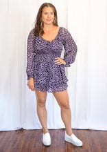 Load image into Gallery viewer, Printed Romper With Puff Sleeves
