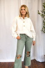 Load image into Gallery viewer, Vervet Olive Distress Straight Jean
