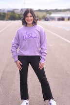 Lavender Wildcats Puff Ink Crew