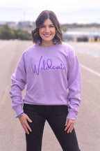 Lavender Wildcats Puff Ink Crew