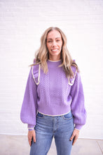 Load image into Gallery viewer, Trendy Ruffle Shoulder Sweater
