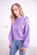 Load image into Gallery viewer, Trendy Ruffle Shoulder Sweater
