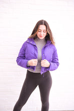 Load image into Gallery viewer, Purple Puffer Jacket W/ Snap Clousure
