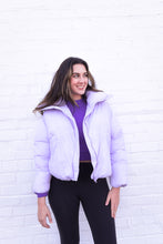 Load image into Gallery viewer, High Neck Puffer Jacket Lavender
