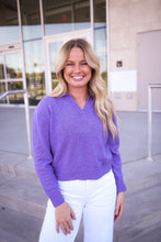 Load image into Gallery viewer, Collared Sweater Lavender
