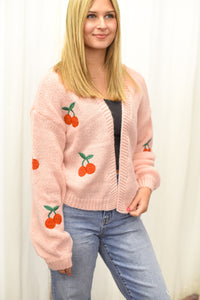 Pink Cherry Cardigan