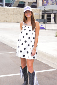 Polka Dot Mini Elastic Dress
