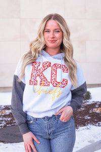 KC Leopard Colorblock Hoodie