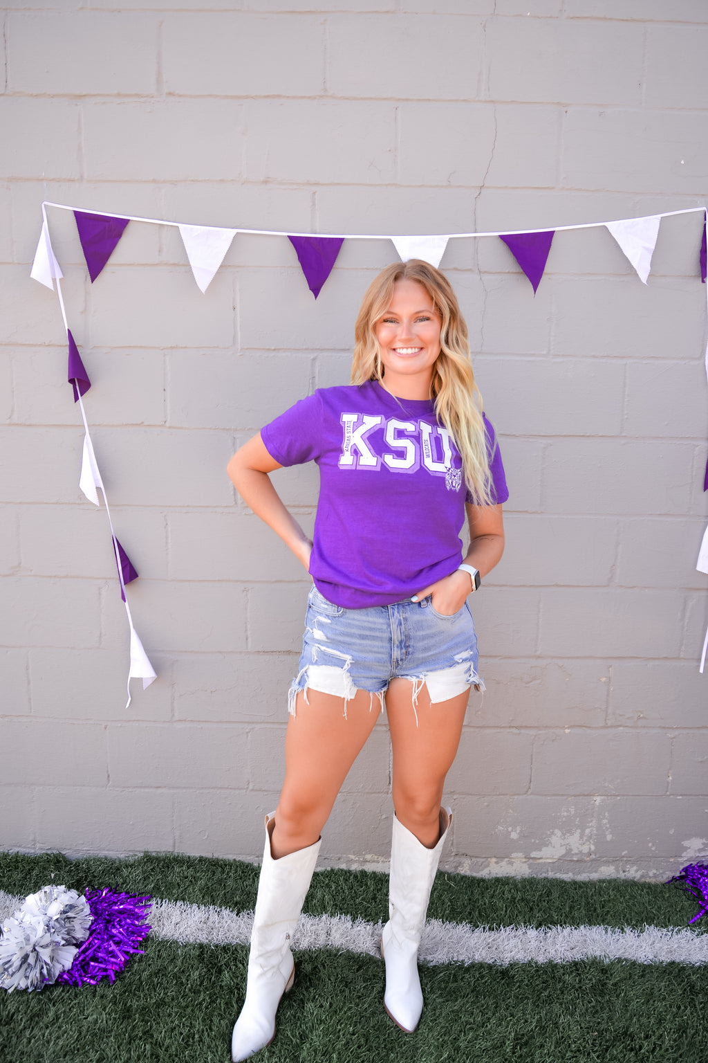K-20: KSU Purple Vintage Willie Graphic Tee