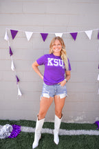 K-20: KSU Purple Vintage Willie Graphic Tee