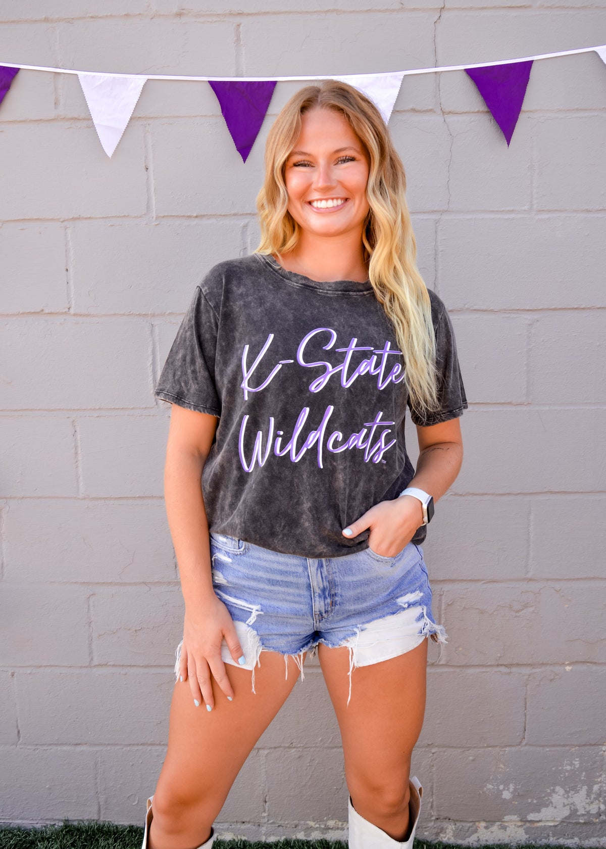 K-7: K-State Mineral Wash Wildcats Oversized Tee