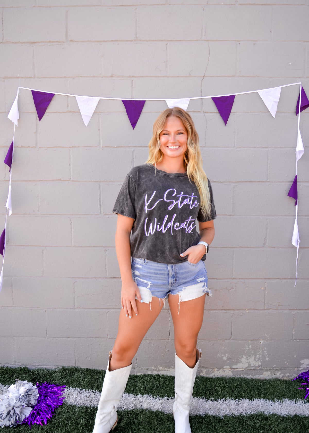 K-7: K-State Mineral Wash Wildcats Oversized Tee