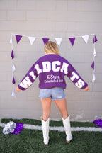 Purple Wildcats Reversed Crew