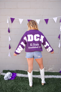 Purple Wildcats Reversed Crew