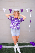 Load image into Gallery viewer, K-State Powercat Sequin Purple Top
