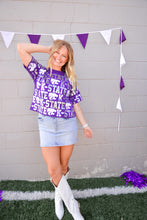 Load image into Gallery viewer, K-State Powercat Sequin Purple Top
