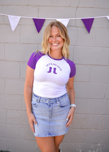 Let's Go Cats Purple Baby Tee