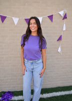 Purple Bow Sweater Top