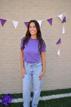 Load image into Gallery viewer, Purple Bow Sweater Top
