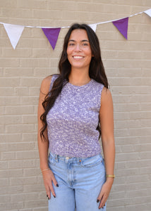 Triblend Lavender Knitted Vest