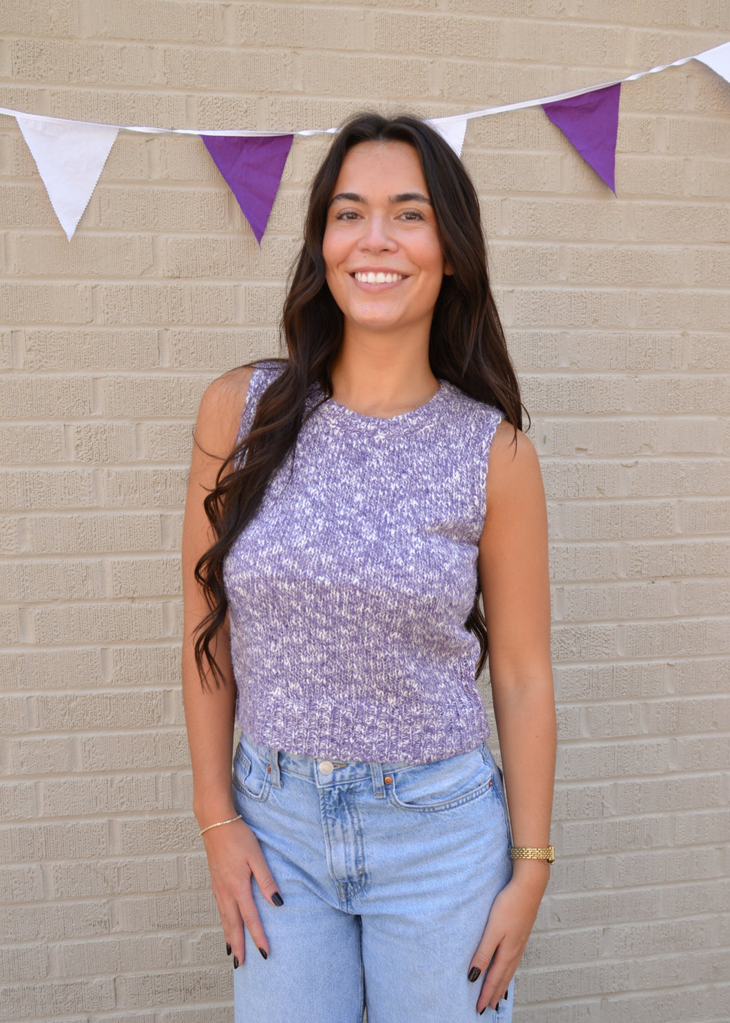 Triblend Lavender Knitted Vest