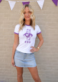 Kansas State Vintage Ringer Tee