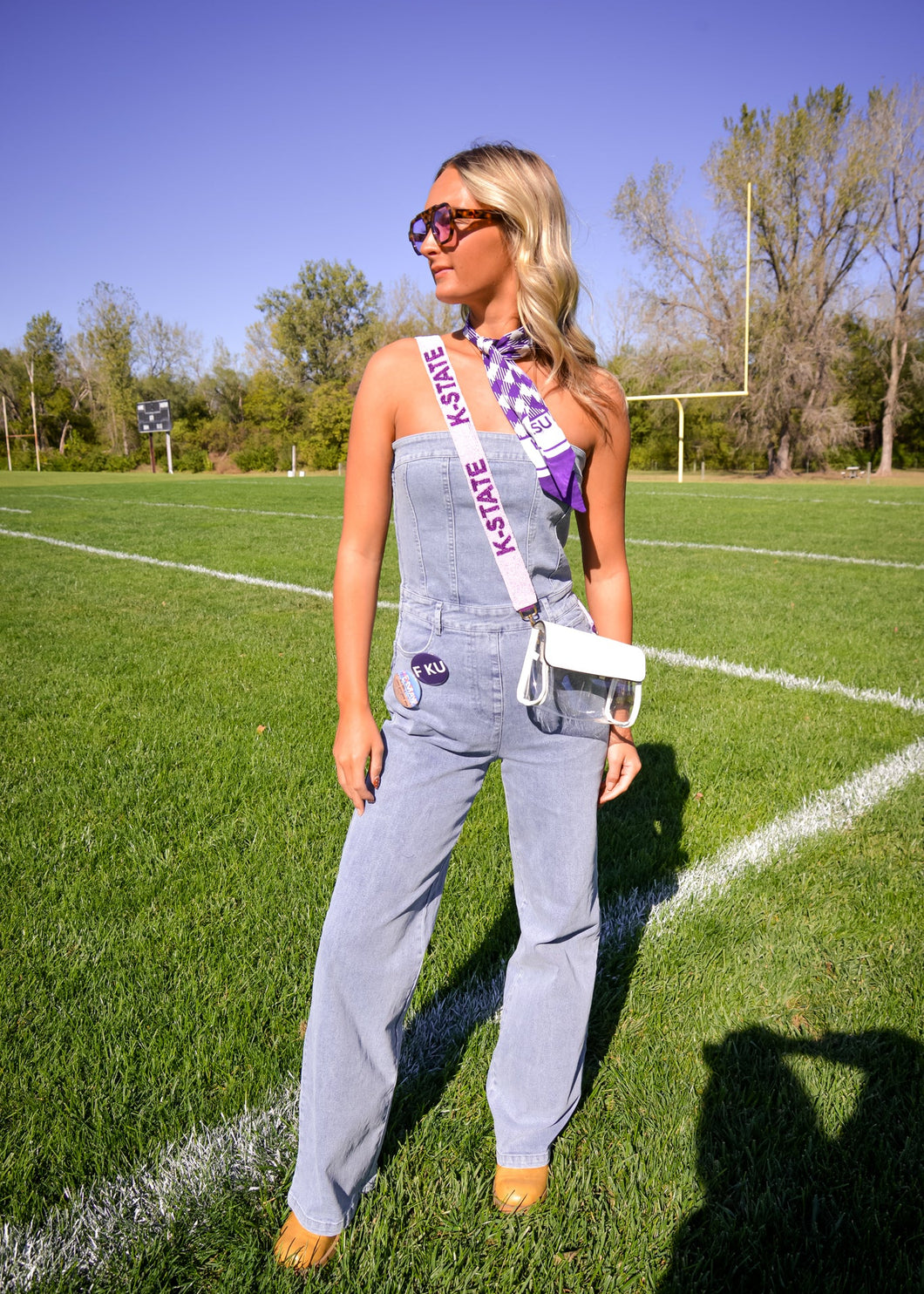 Denim Strapless Jumpsuit