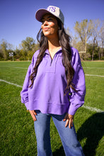 Load image into Gallery viewer, Purple Washed Terry Pullover
