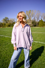 Load image into Gallery viewer, Lavender Mineral Washed Terry French Pullover
