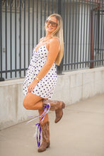 Load image into Gallery viewer, Polka Dot V-Neck Mini Dress
