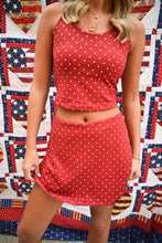 Load image into Gallery viewer, Red Polka Dot Active Skirt
