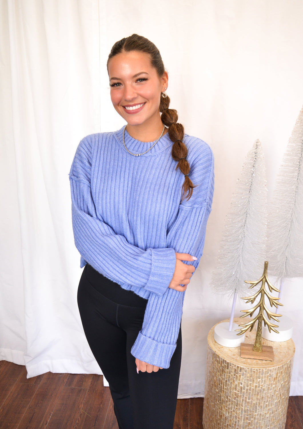 Oversized Pullover Blue Sweater