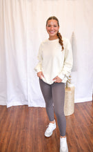 Load image into Gallery viewer, Ivory Long Sleeve Sweatshirt Dress
