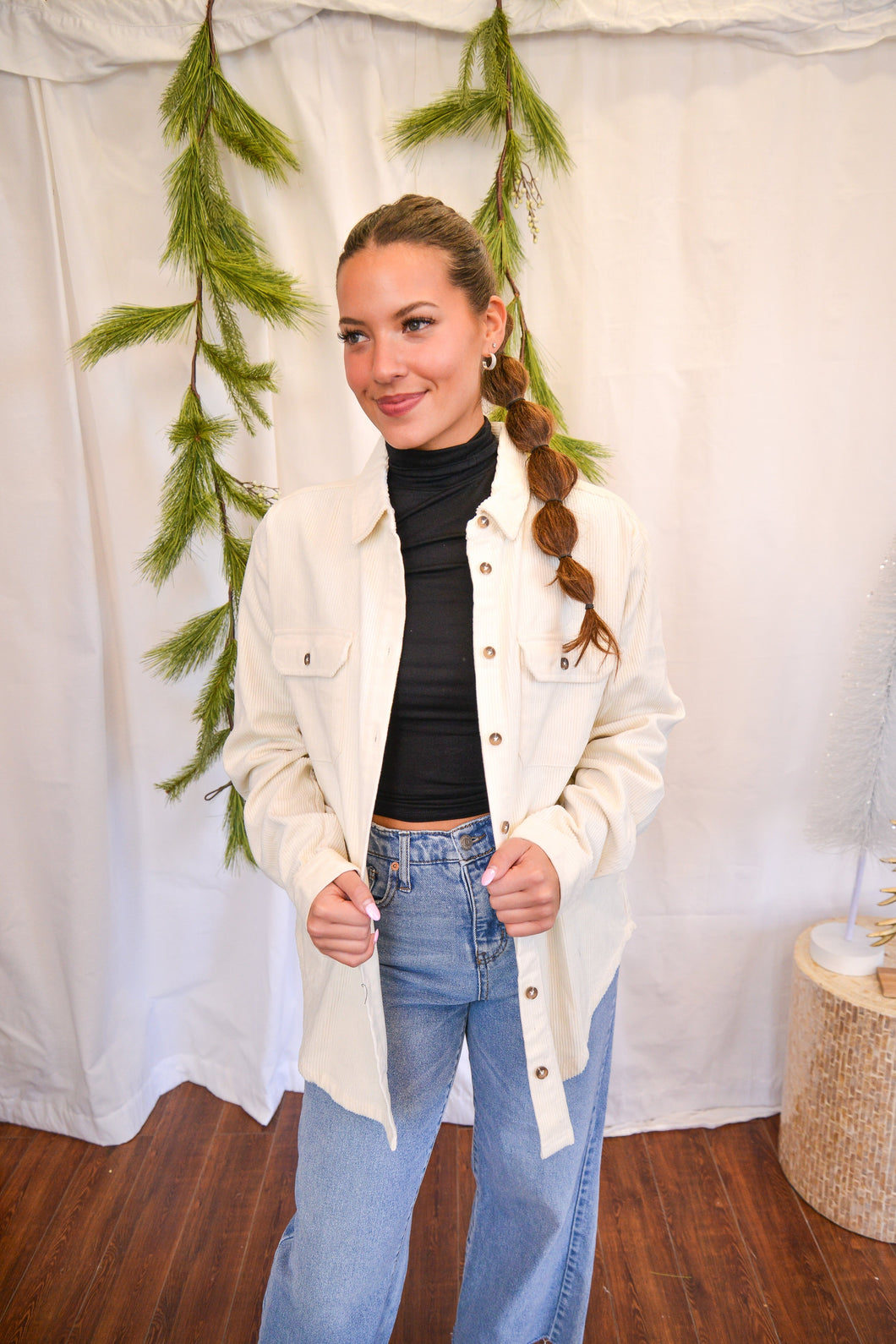 Blissfully Yours Cream Corduroy Jacket