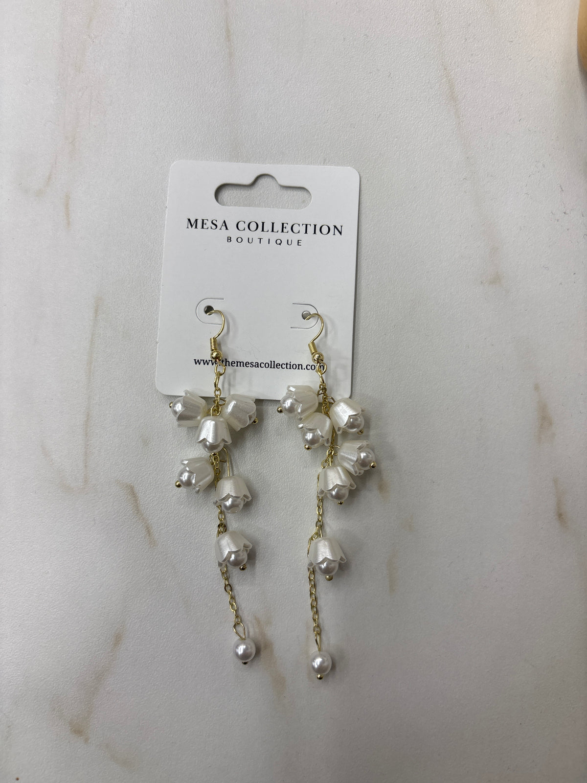 White Dangle Earrings