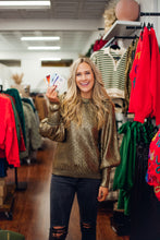 Load image into Gallery viewer, Metallic Knit Sleeves Pullover
