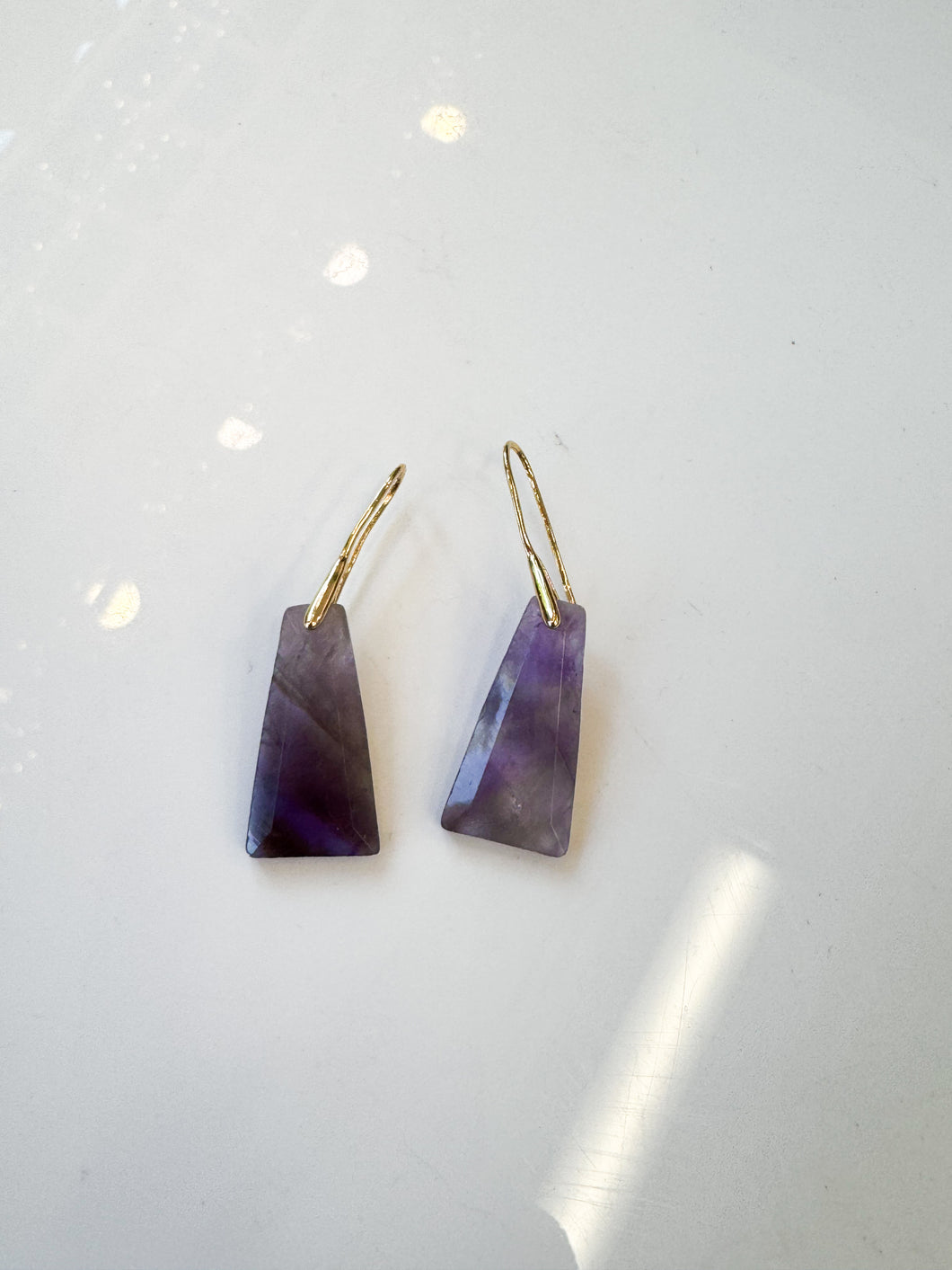 Purple Hanging Earrings