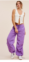 Load image into Gallery viewer, Mid-rise Purple Cargo Pant
